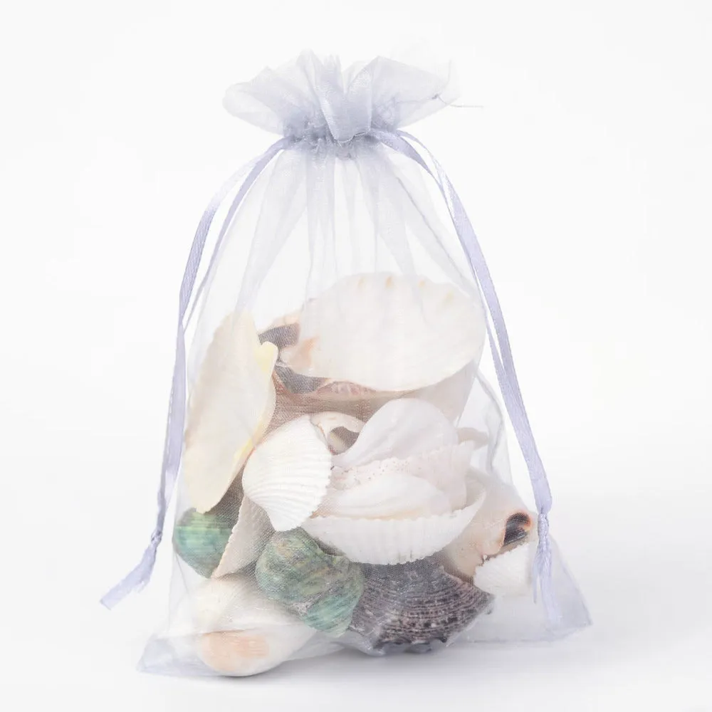100 pc Organza Gift Bags with Drawstring, Jewelry Pouches, Wedding Party Christmas Favor Gift Bags, Red, 18x13cm