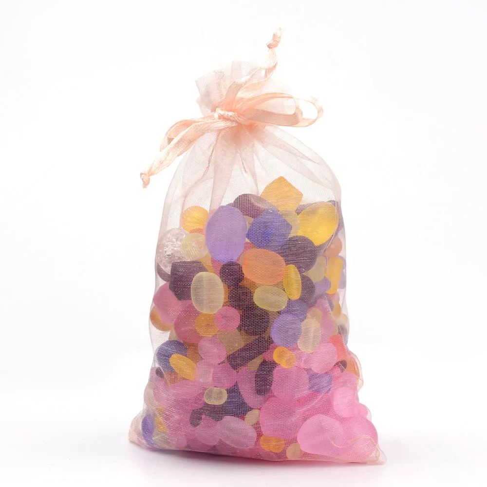 100 pc Organza Gift Bags with Drawstring, Jewelry Pouches, Wedding Party Christmas Favor Gift Bags, Red, 18x13cm