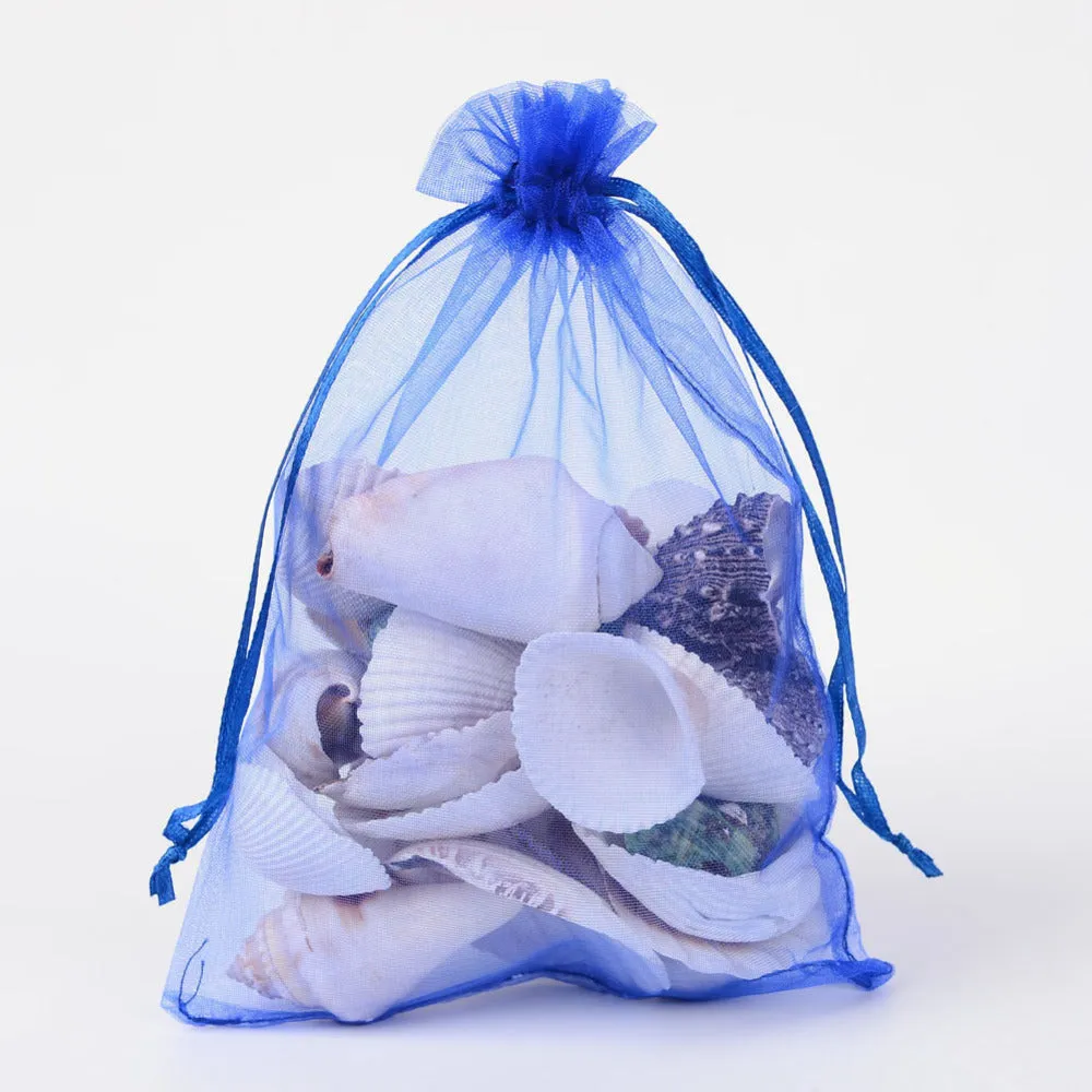 100 pc Organza Gift Bags with Drawstring, Jewelry Pouches, Wedding Party Christmas Favor Gift Bags, Red, 18x13cm