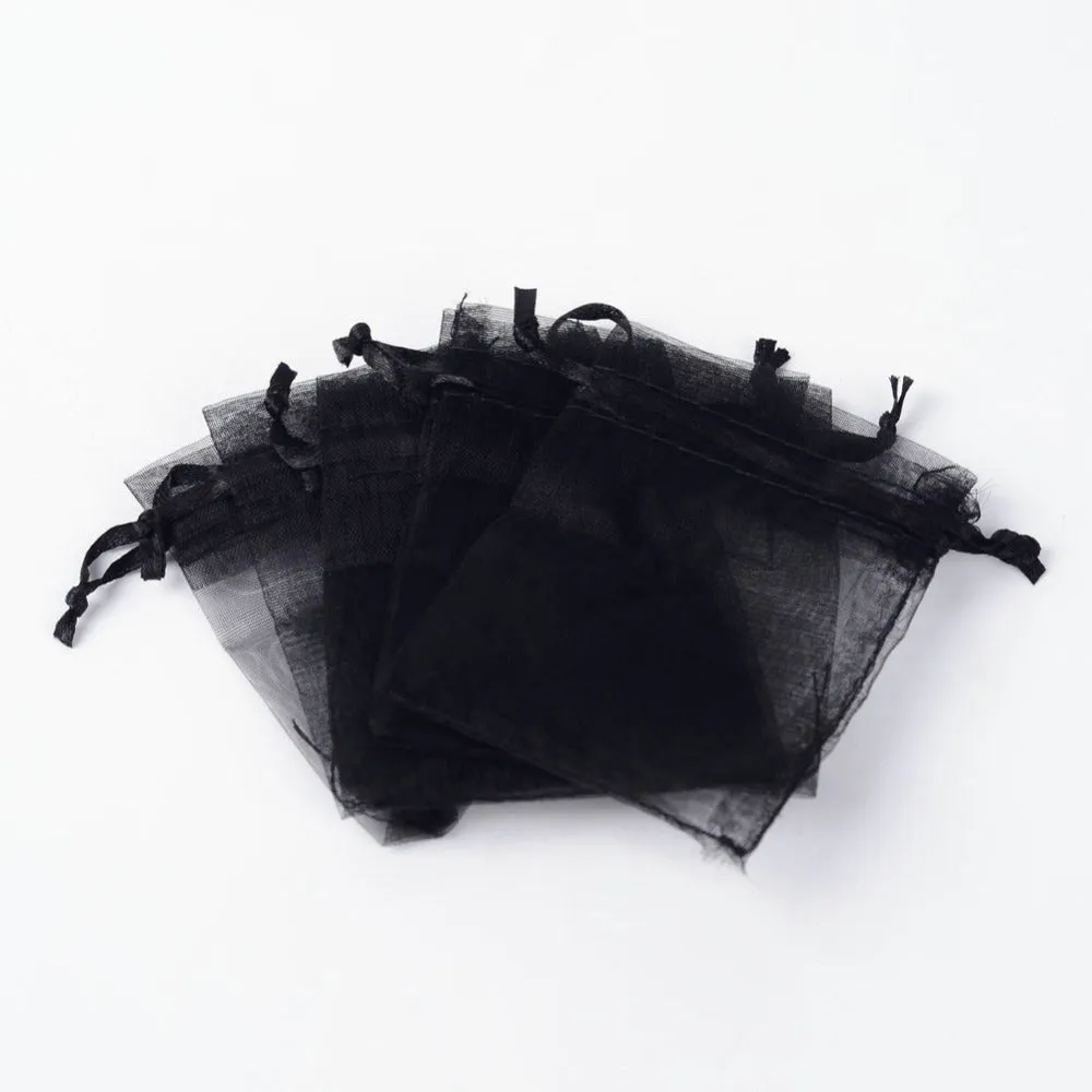 100 pc Organza Gift Bags with Drawstring, Jewelry Pouches, Wedding Party Christmas Favor Gift Bags,30x20cm