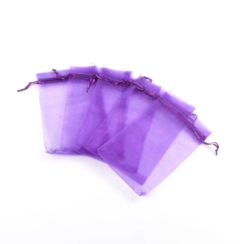 100 pc Organza Gift Bags with Drawstring, Jewelry Pouches, Wedding Party Christmas Favor Gift Bags,30x20cm