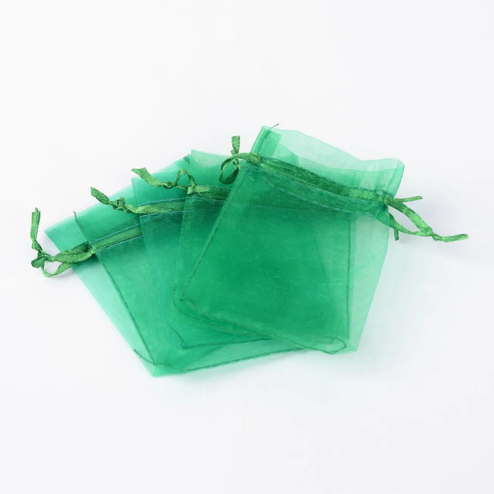 100 pc Organza Gift Bags with Drawstring, Jewelry Pouches, Wedding Party Christmas Favor Gift Bags,30x20cm