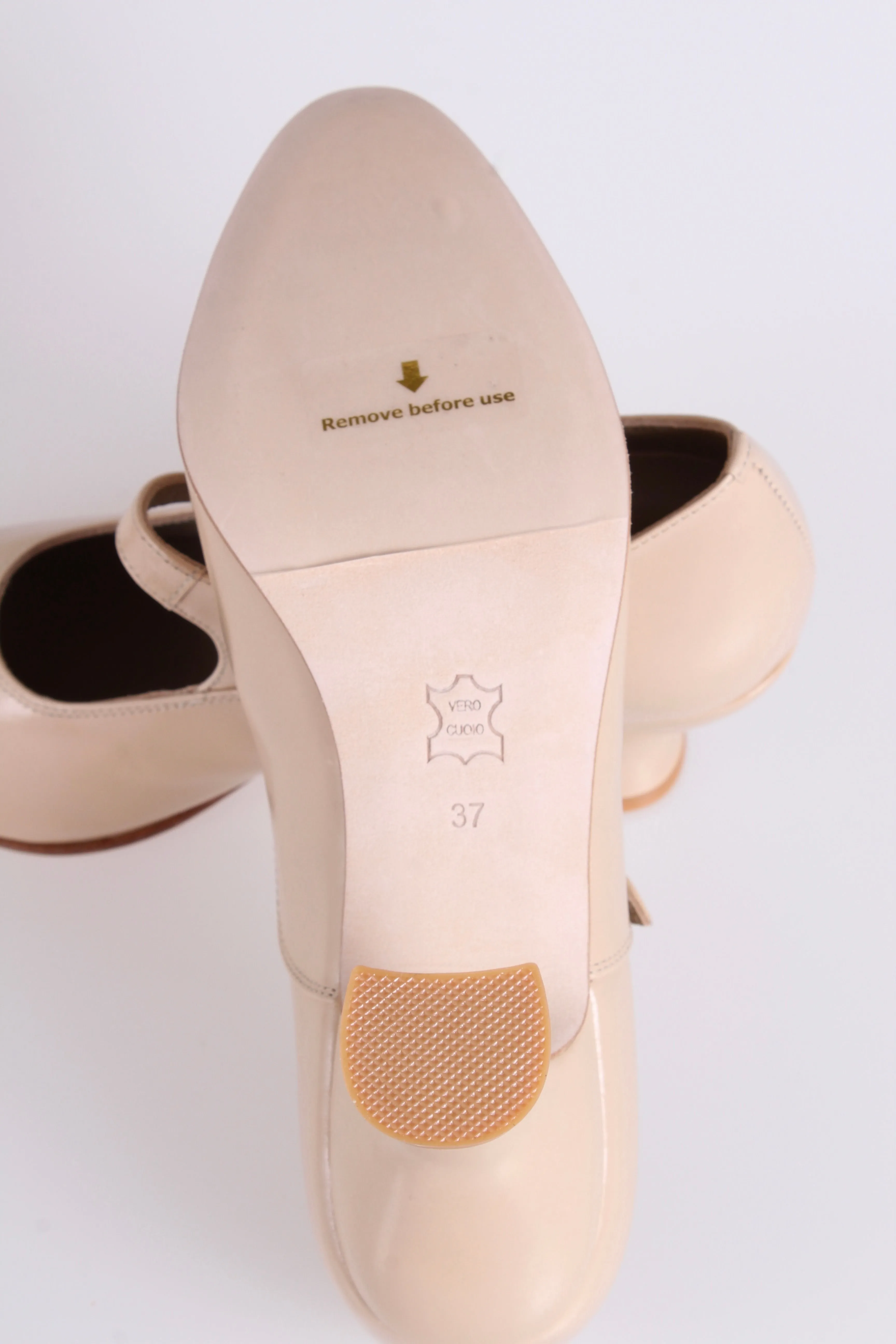 1920's inspired Mary Jane pumps - Cream - Yvonne