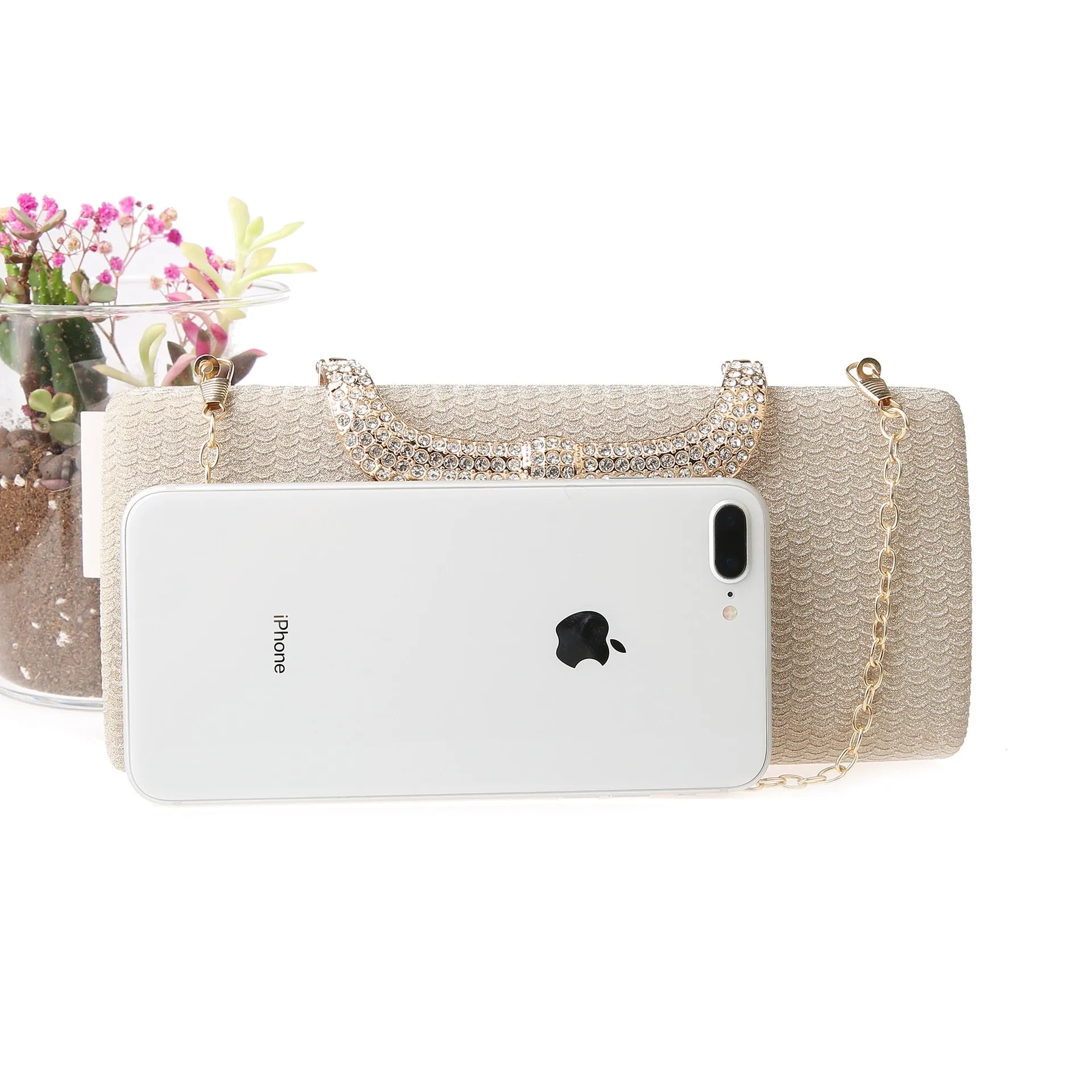 2022 New Trend Long Rhinestone Handbag Fashion Flash Banquet Purse Evening Bag Small Square Bag Z357