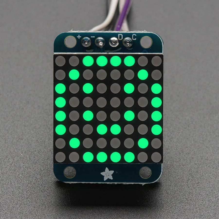 Adafruit Mini 0.7" 8x8 LED Matrix w/I2C Backpack