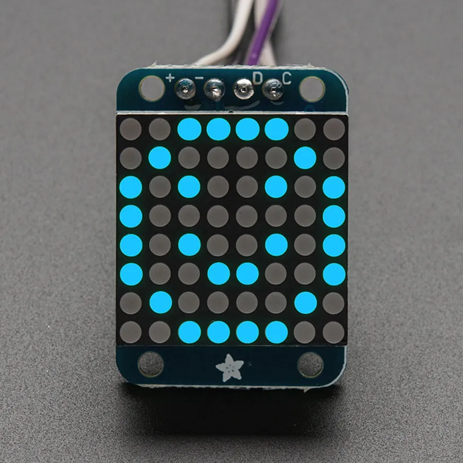 Adafruit Mini 0.7" 8x8 LED Matrix w/I2C Backpack