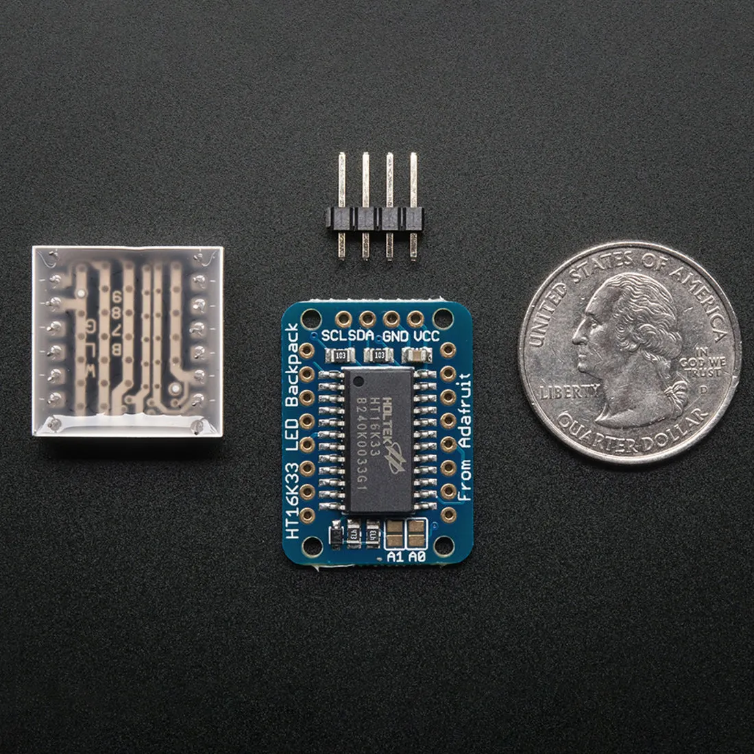 Adafruit Mini 0.7" 8x8 LED Matrix w/I2C Backpack