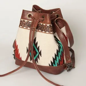 ADBG862E American Darling Hand Tooled Saddle Blanket Genuine Leather Women Bag Western Handbag Purse