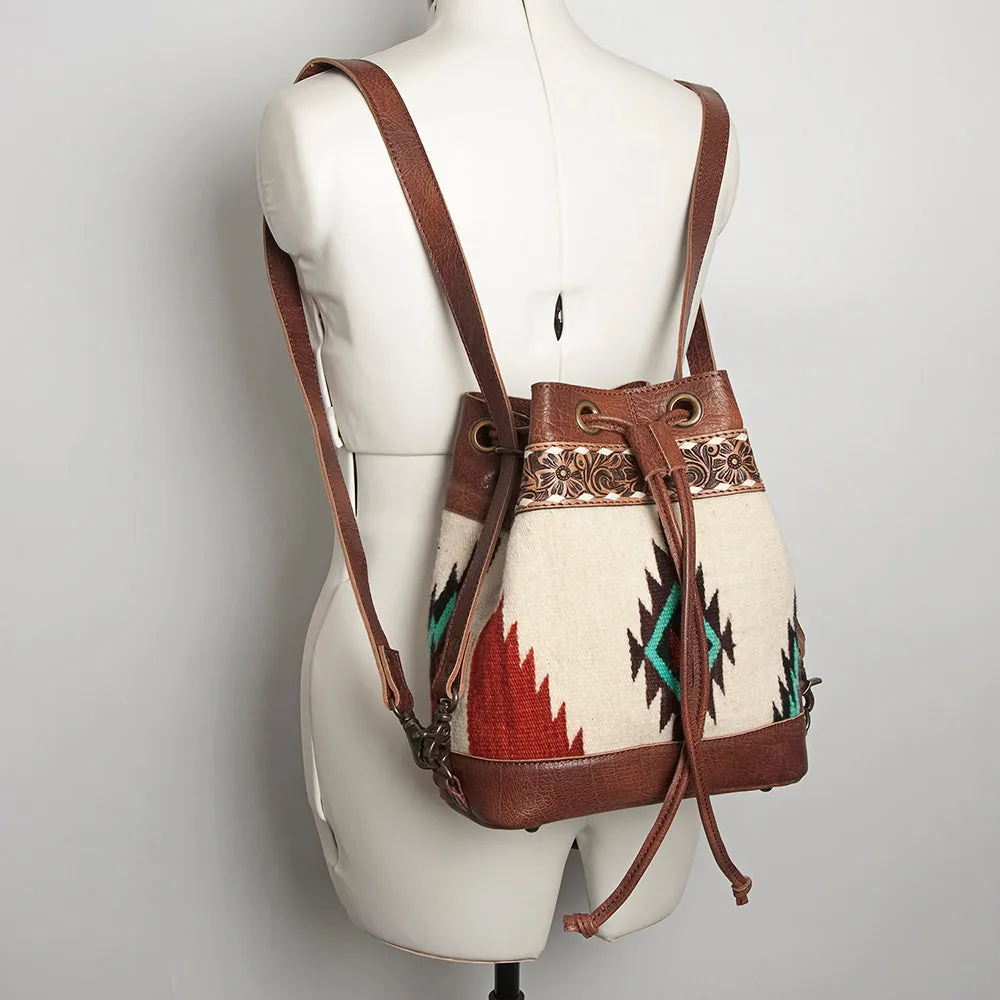 ADBG862E American Darling Hand Tooled Saddle Blanket Genuine Leather Women Bag Western Handbag Purse