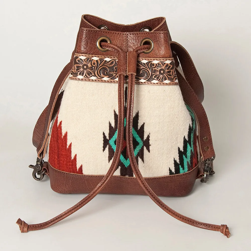 ADBG862E American Darling Hand Tooled Saddle Blanket Genuine Leather Women Bag Western Handbag Purse