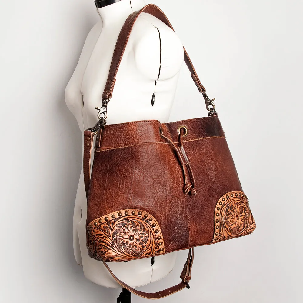 ADBG929B American Darling Hand Tooled Genuine Leather Women Bag Western Handbag Purse
