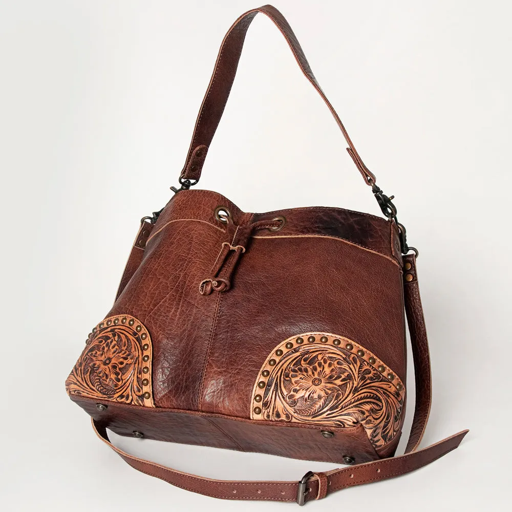 ADBG929B American Darling Hand Tooled Genuine Leather Women Bag Western Handbag Purse