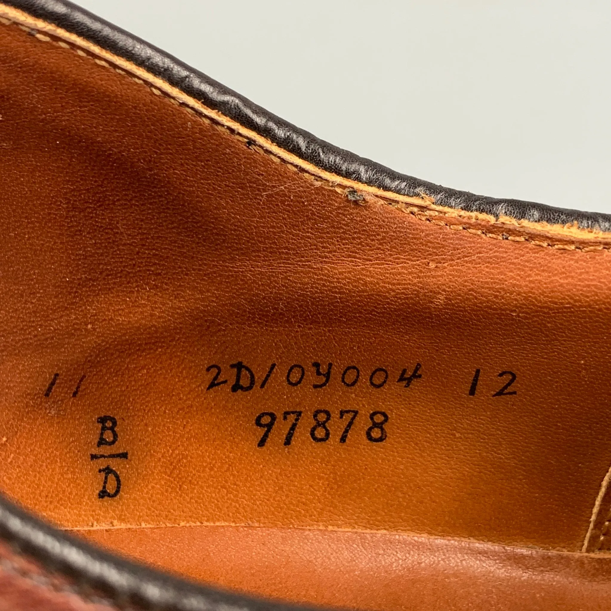 ALDEN -97878-  Size 11 Brown Leather Wingtip Lace Up Shoes
