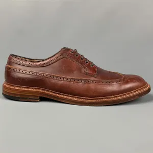 ALDEN -97878-  Size 11 Brown Leather Wingtip Lace Up Shoes