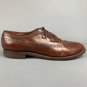 ALDEN D6528 Size 14 Brown Perforated Leather Wingtip Lace Up Shoes