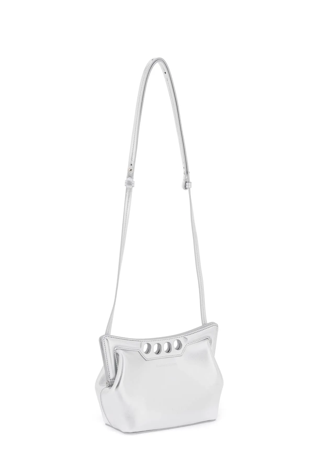 Alexander mcqueen peak mini crossbody bag 775908 1BL1I SILVER