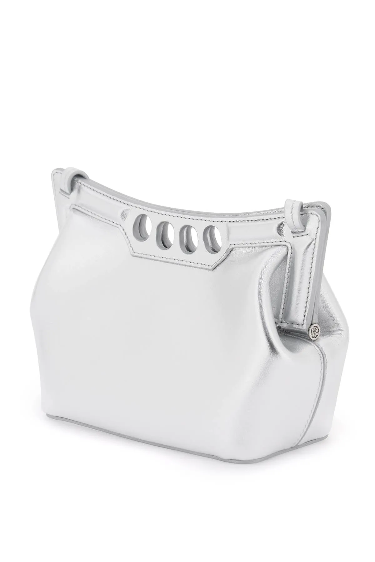 Alexander mcqueen peak mini crossbody bag 775908 1BL1I SILVER