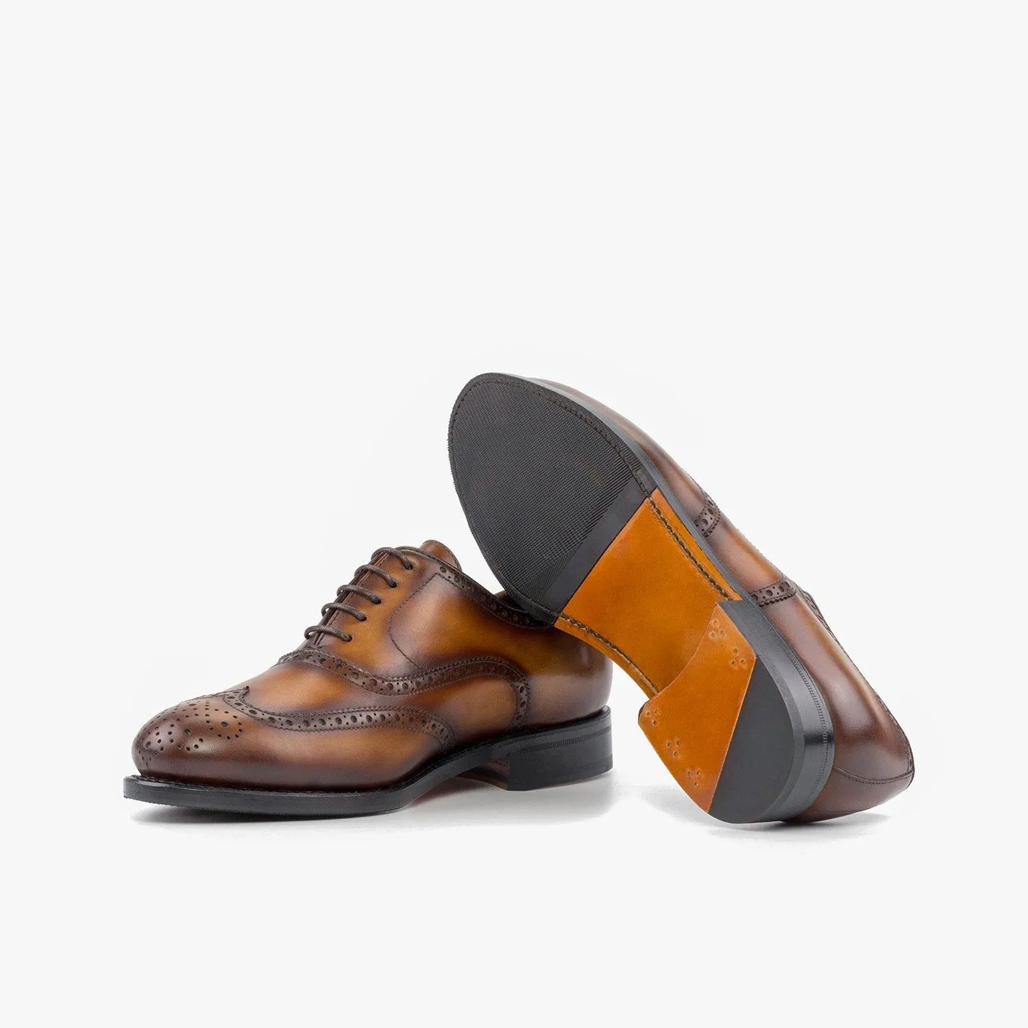 Ambrogio Bespoke Men's Shoes Calf-Skin Leather Brogue Oxford (AMB2576)