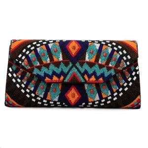 Aztec Beaded Clutch