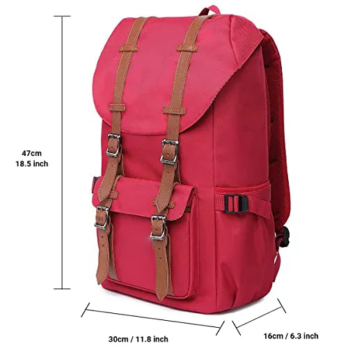 Backpack daypack for 15" notebook with pencil case for school, university