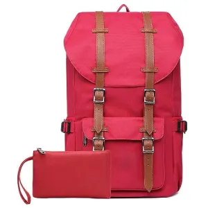 Backpack daypack for 15" notebook with pencil case for school, university