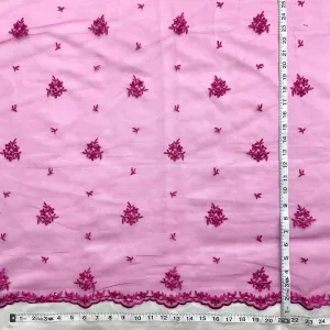 Beaded Lace Fabric Embroidered on 100% Polyester Net Mesh | Lace USA - 42039W-BP