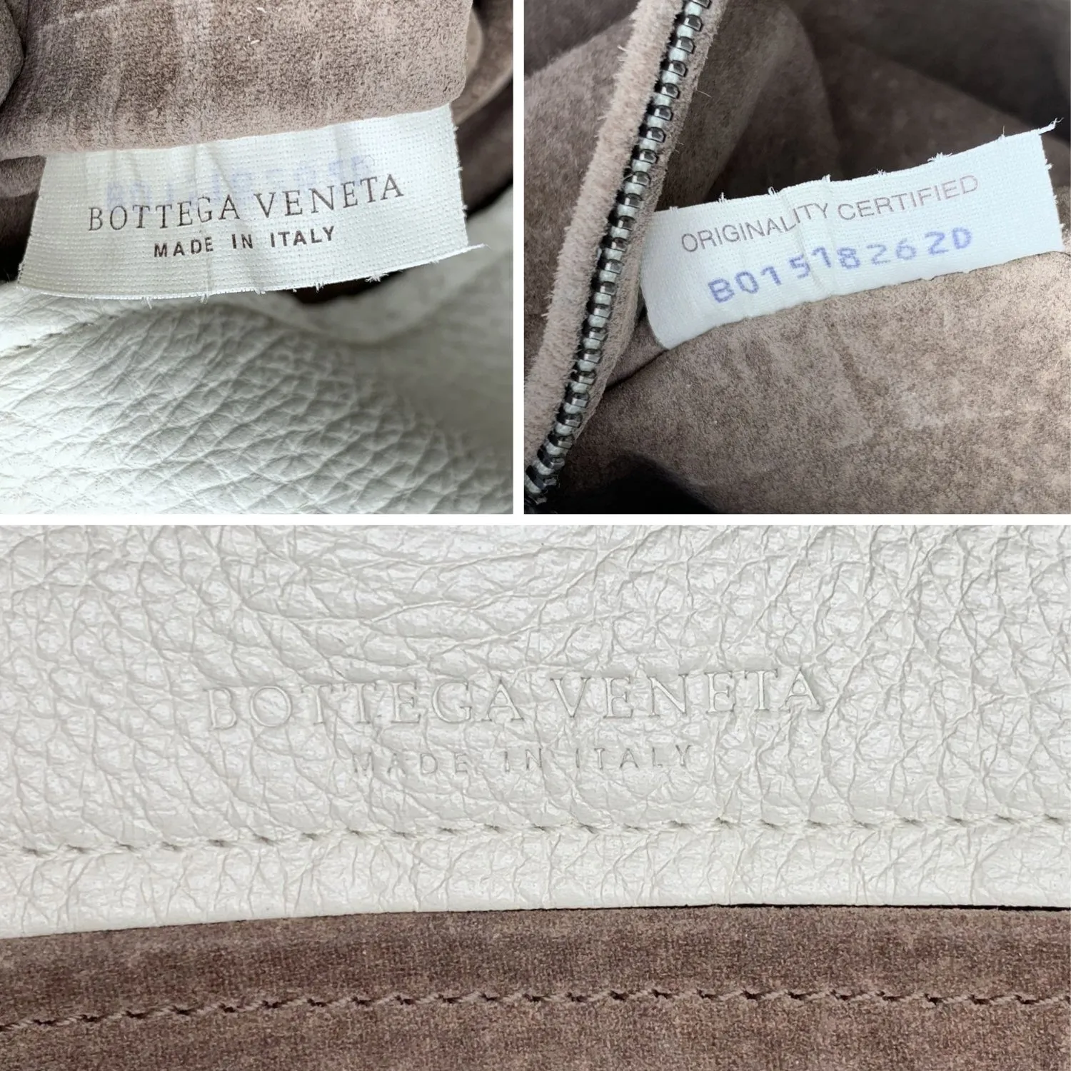 BOTTEGA VENETA White Intrecciato Leather Woven Tote Bag