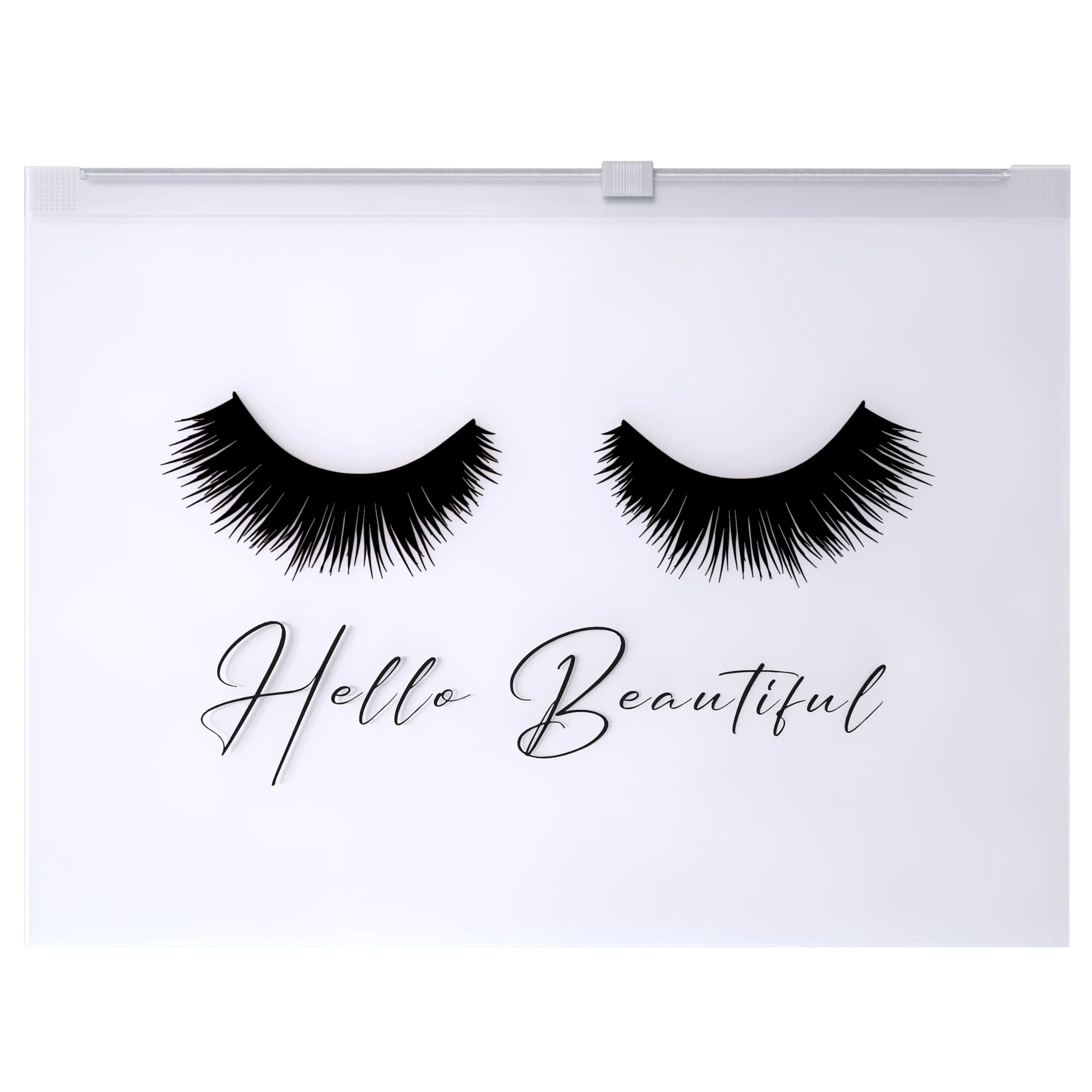 BRAWNA 60 Pck Lash Extension Aftercare Bags - Eyelash Makeup Bags - Cosmetic Bags - Eyelash Extension KIt Supplies Set - Lipstick Travel Pouch - Cute Lip Gloss Bags - size 6x8