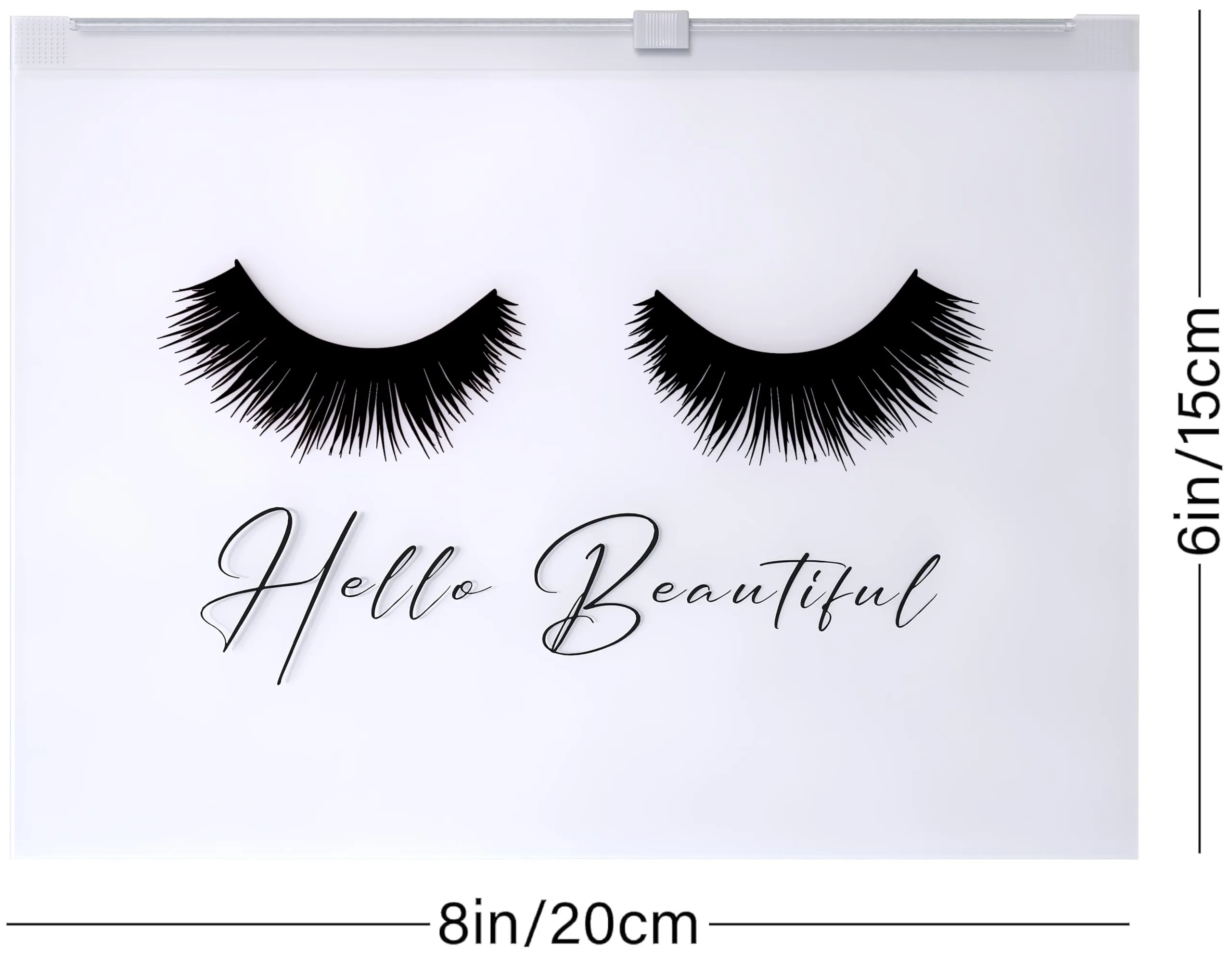 BRAWNA 60 Pck Lash Extension Aftercare Bags - Eyelash Makeup Bags - Cosmetic Bags - Eyelash Extension KIt Supplies Set - Lipstick Travel Pouch - Cute Lip Gloss Bags - size 6x8