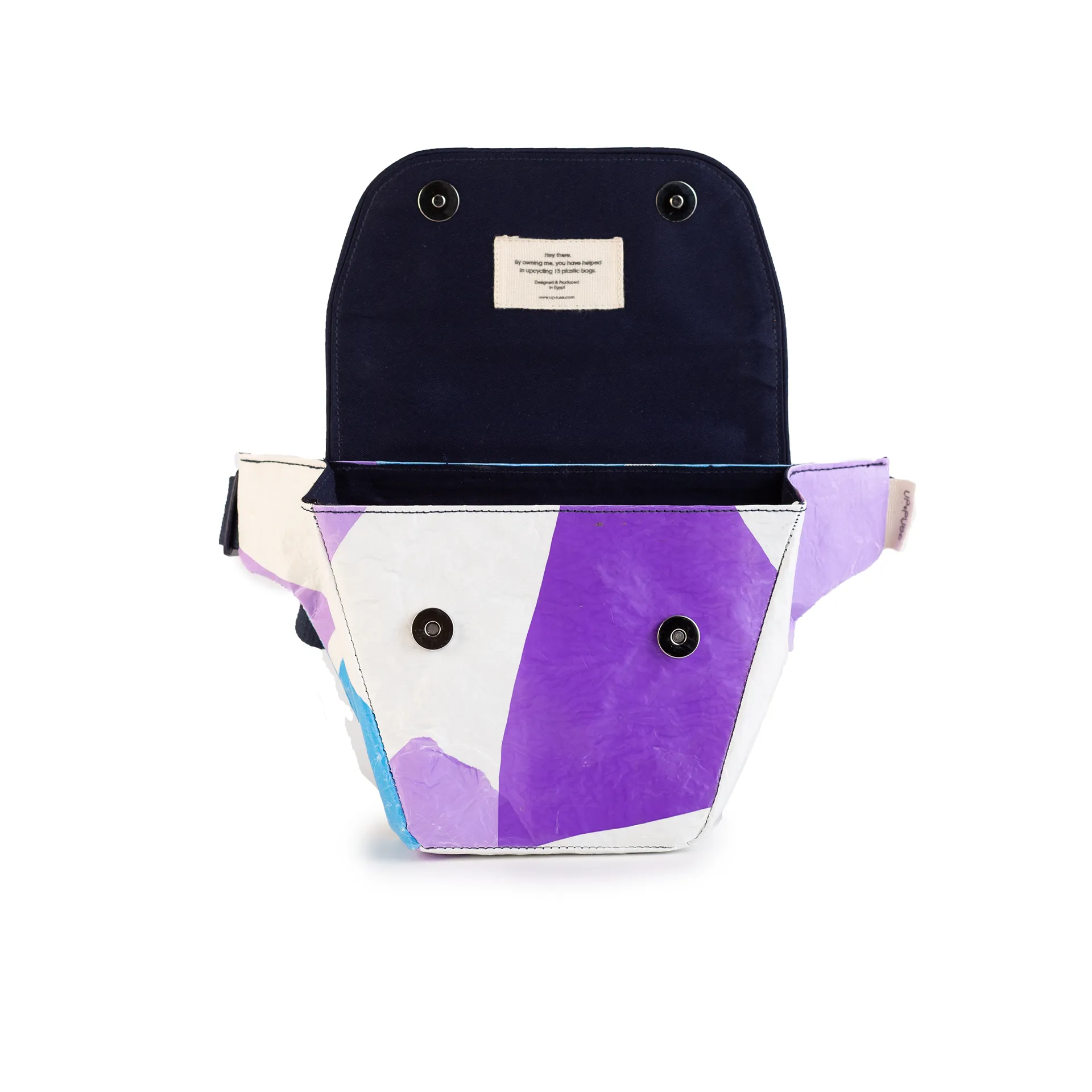 Candy Waist Bag - Purple Squares