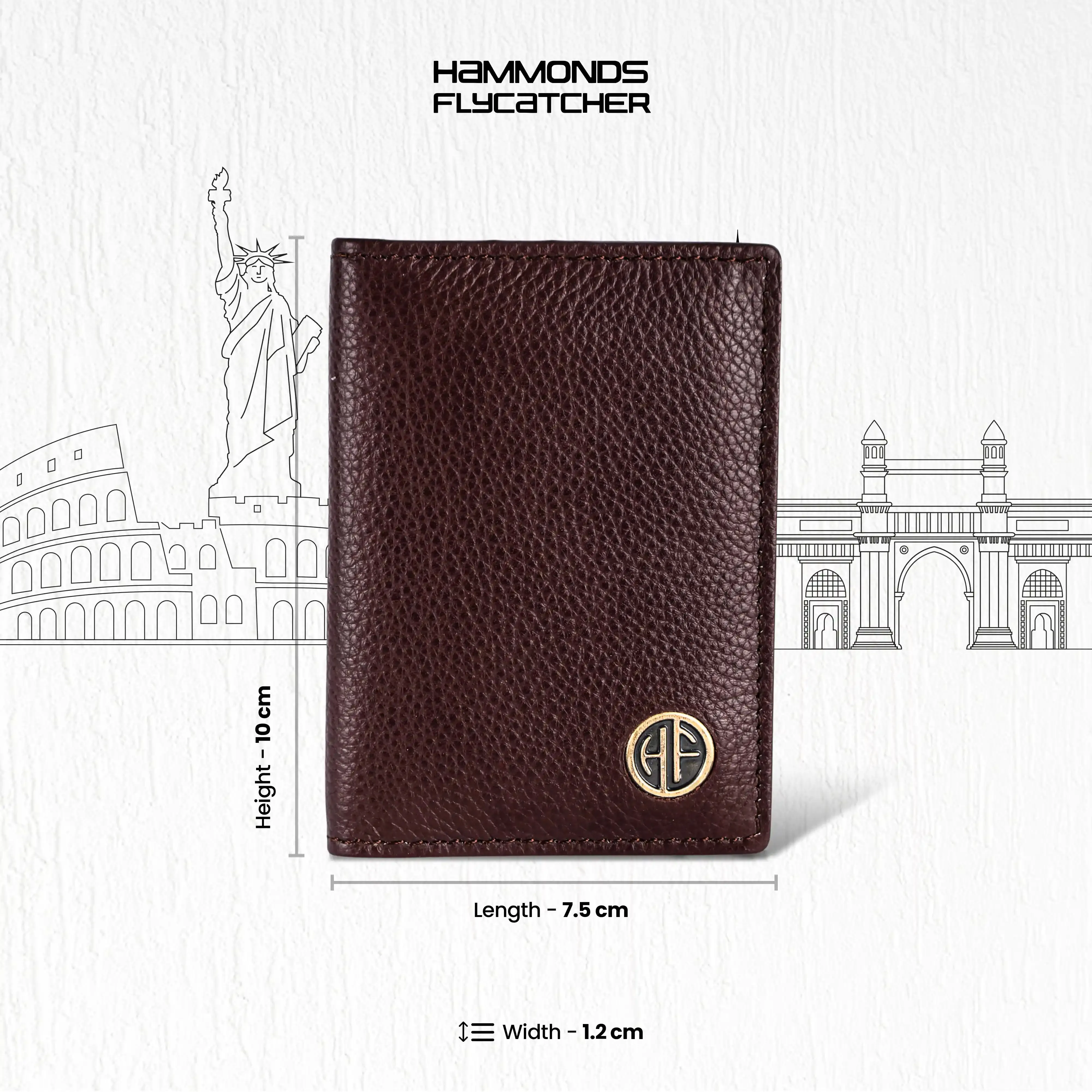 Card Holder Wallet for Men and Women - Genuine Leather - RFID Protected - 6 Slots for ATM Credit/Debit Card