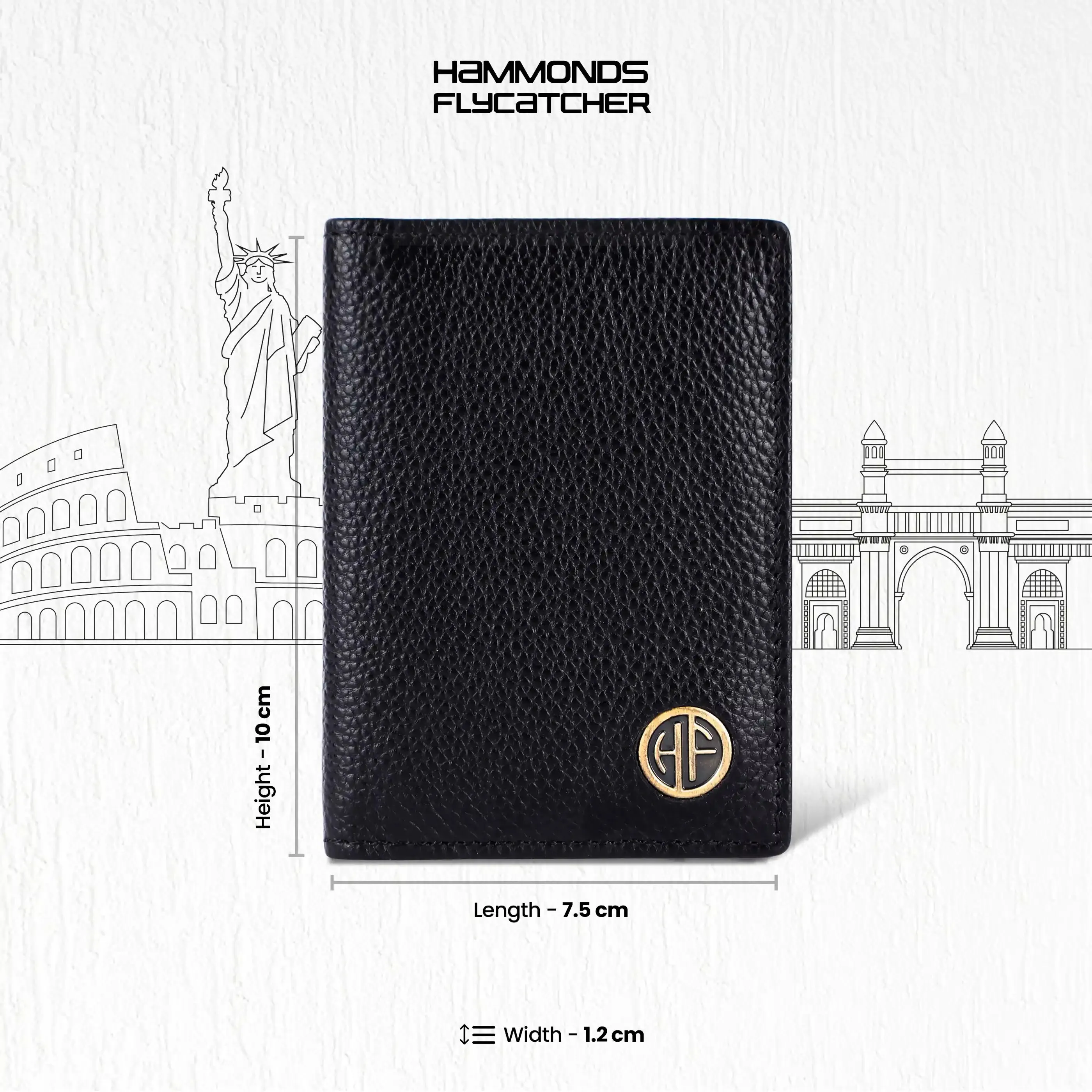 Card Holder Wallet for Men and Women - Genuine Leather - RFID Protected - 6 Slots for ATM Credit/Debit Card