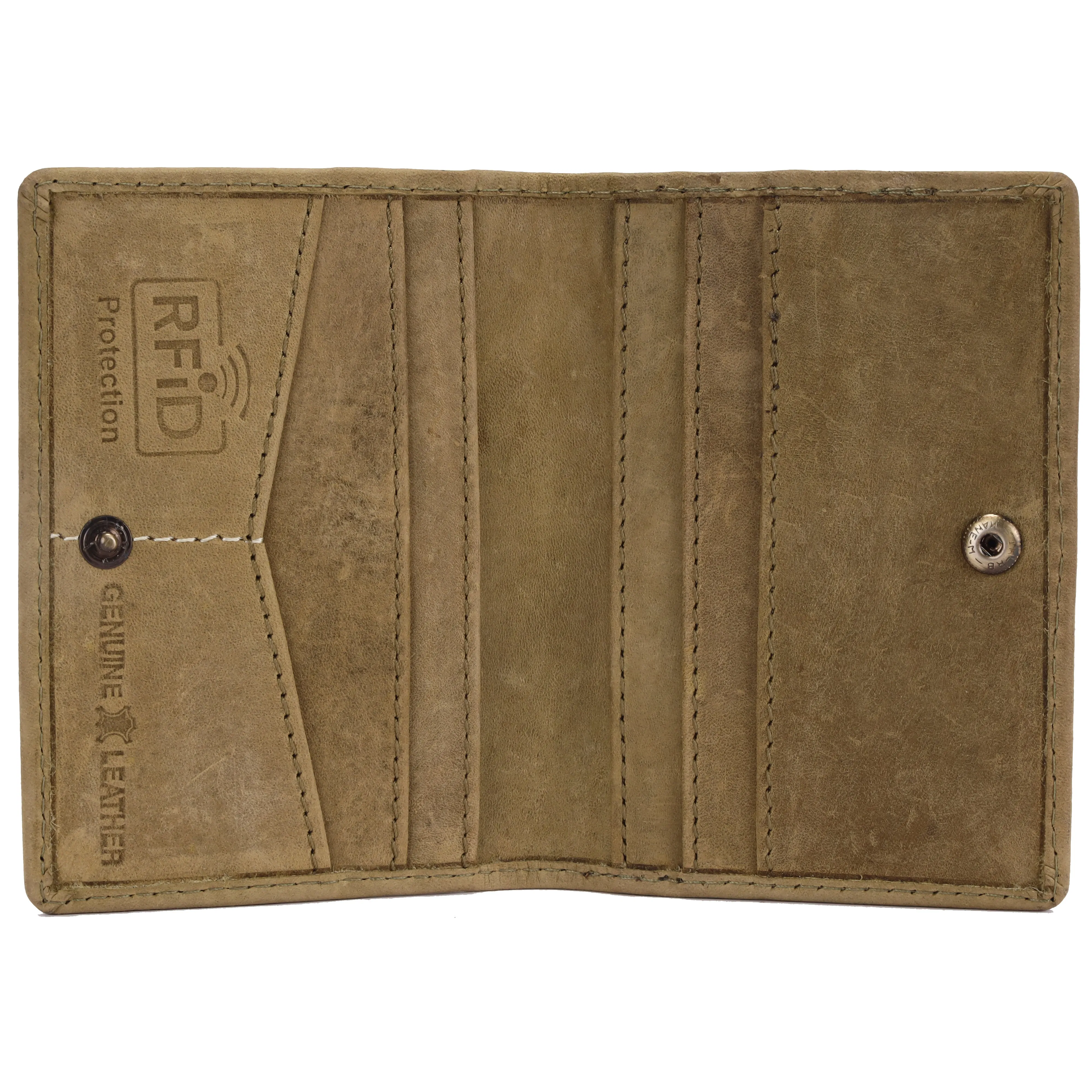 Card Holder Wallet for Men and Women - Genuine Leather - RFID Protected - 6 Slots for ATM Credit/Debit Card