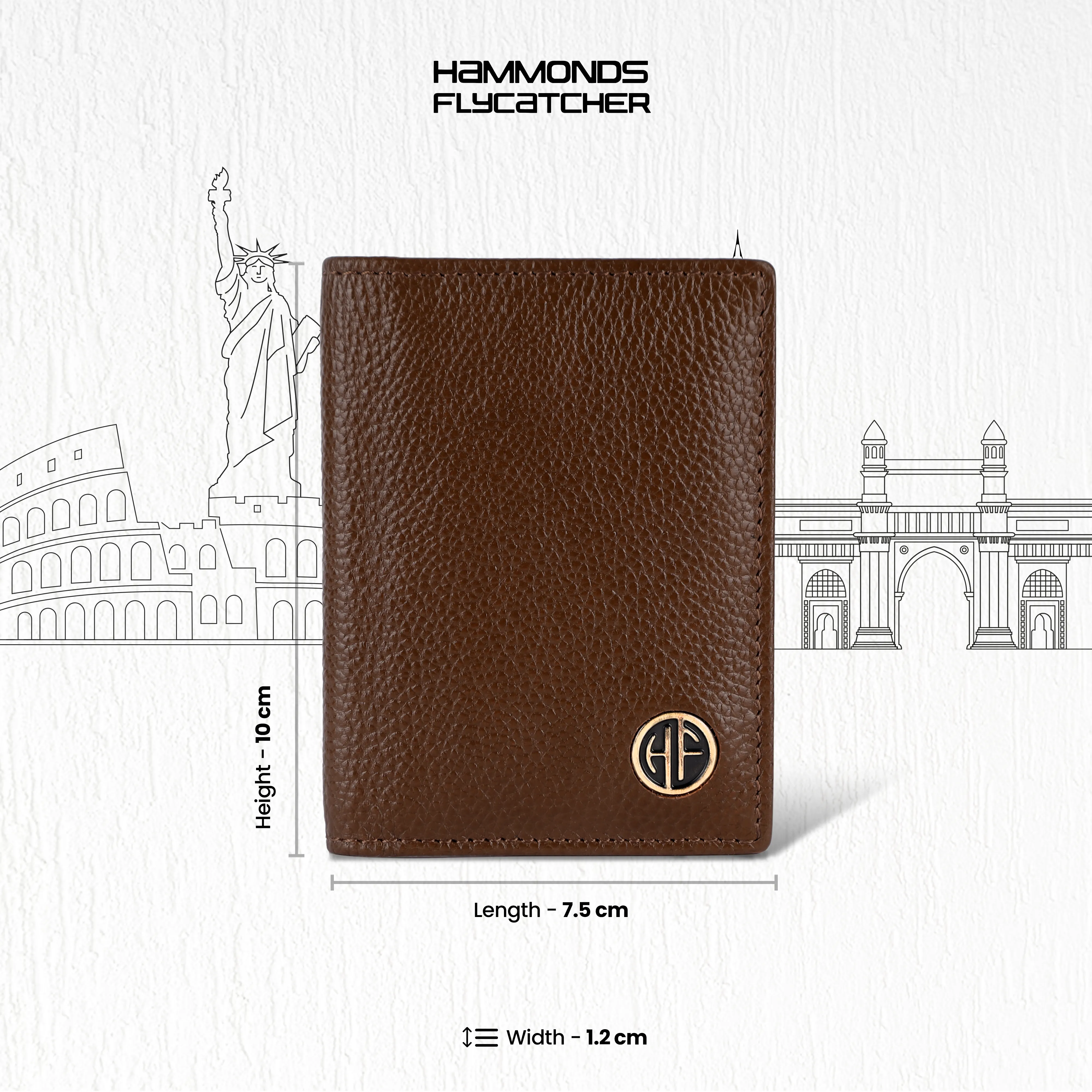Card Holder Wallet for Men and Women - Genuine Leather - RFID Protected - 6 Slots for ATM Credit/Debit Card