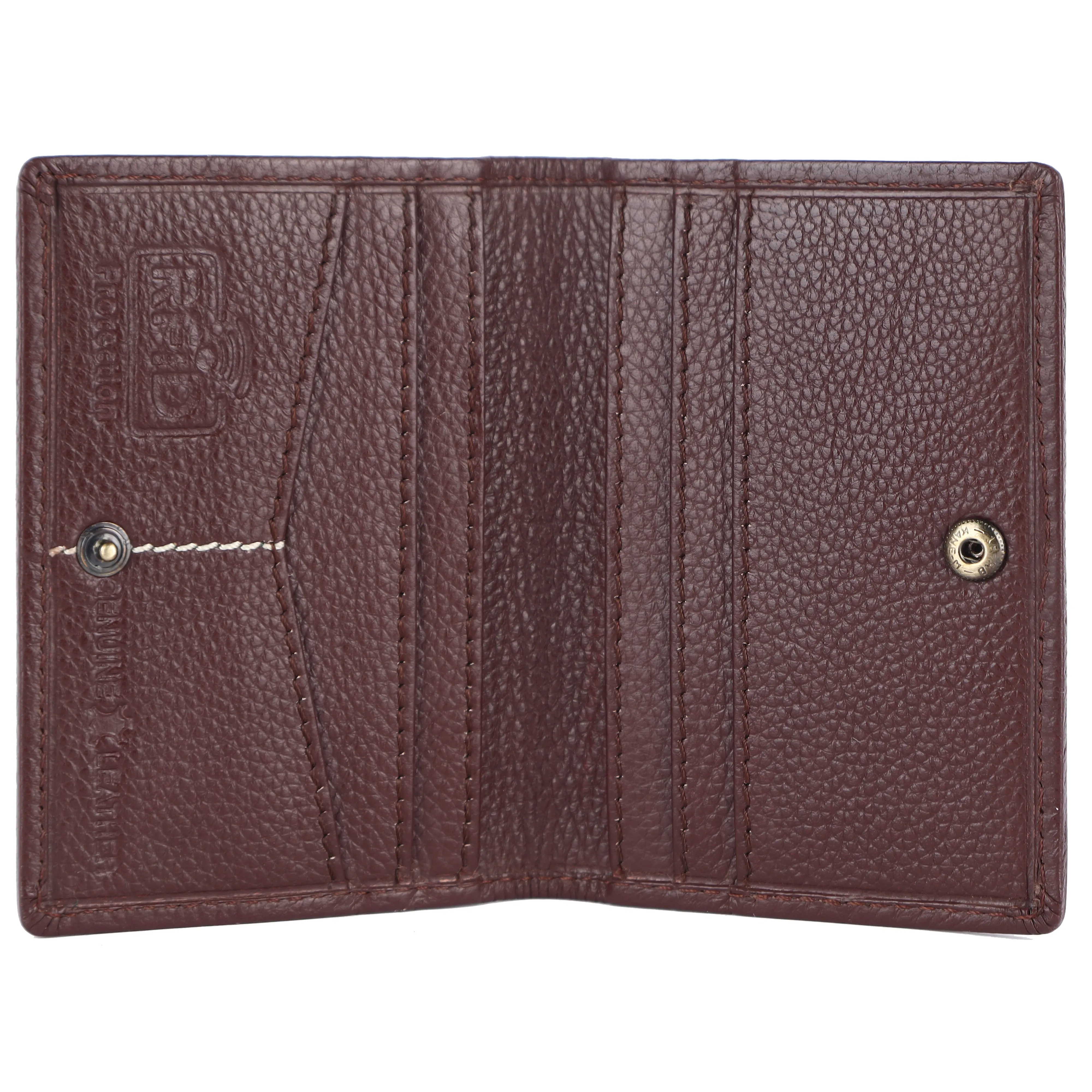 Card Holder Wallet for Men and Women - Genuine Leather - RFID Protected - 6 Slots for ATM Credit/Debit Card