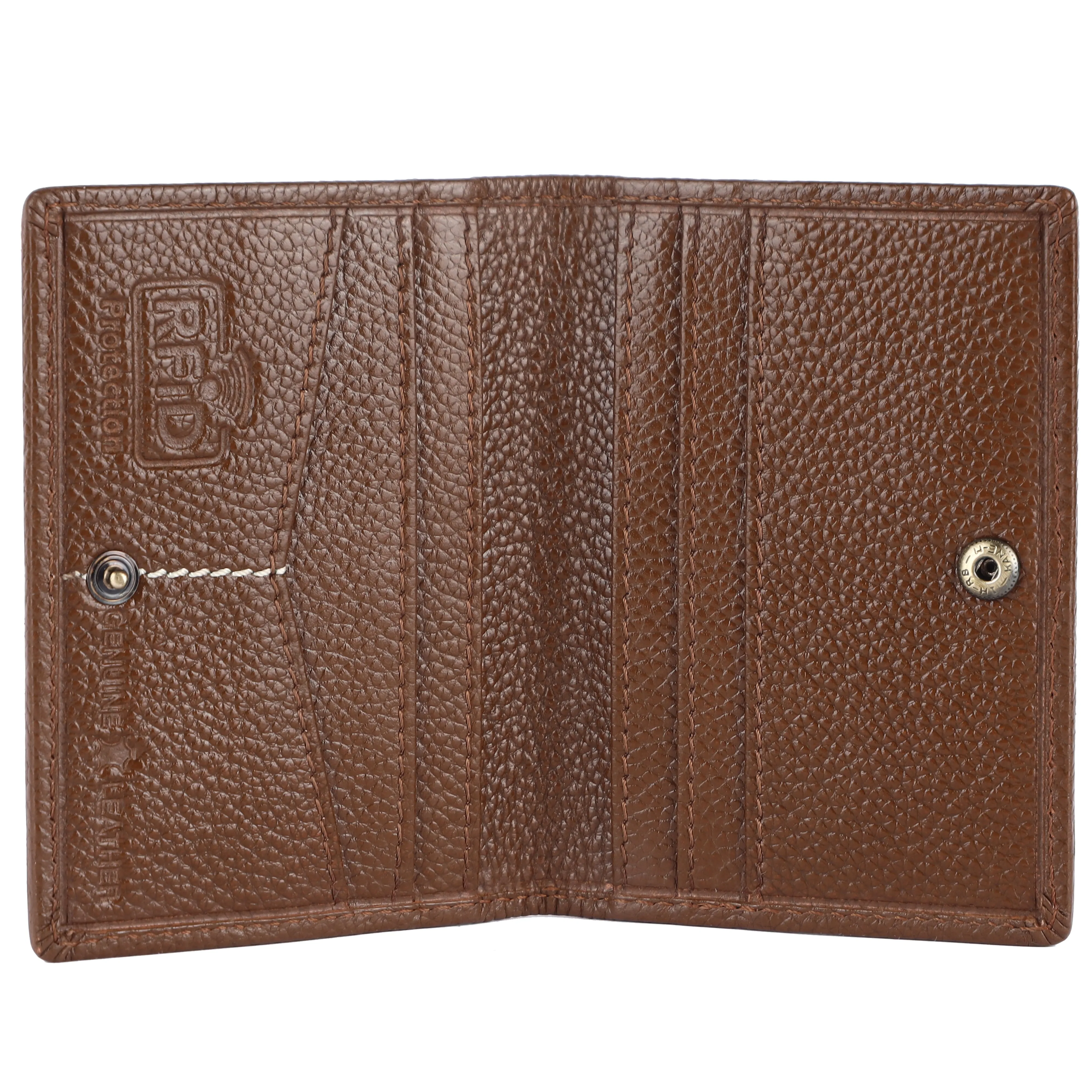 Card Holder Wallet for Men and Women - Genuine Leather - RFID Protected - 6 Slots for ATM Credit/Debit Card