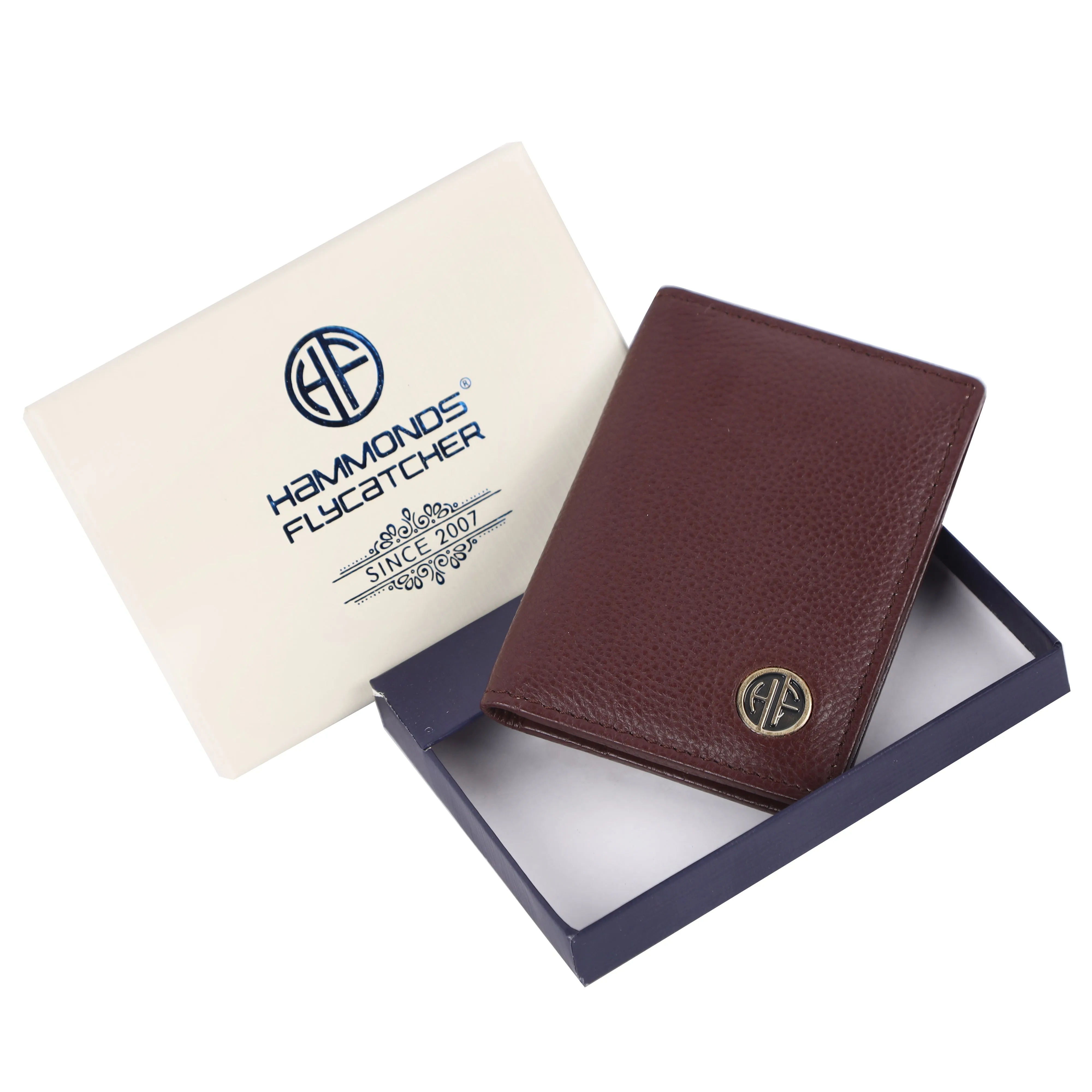 Card Holder Wallet for Men and Women - Genuine Leather - RFID Protected - 6 Slots for ATM Credit/Debit Card