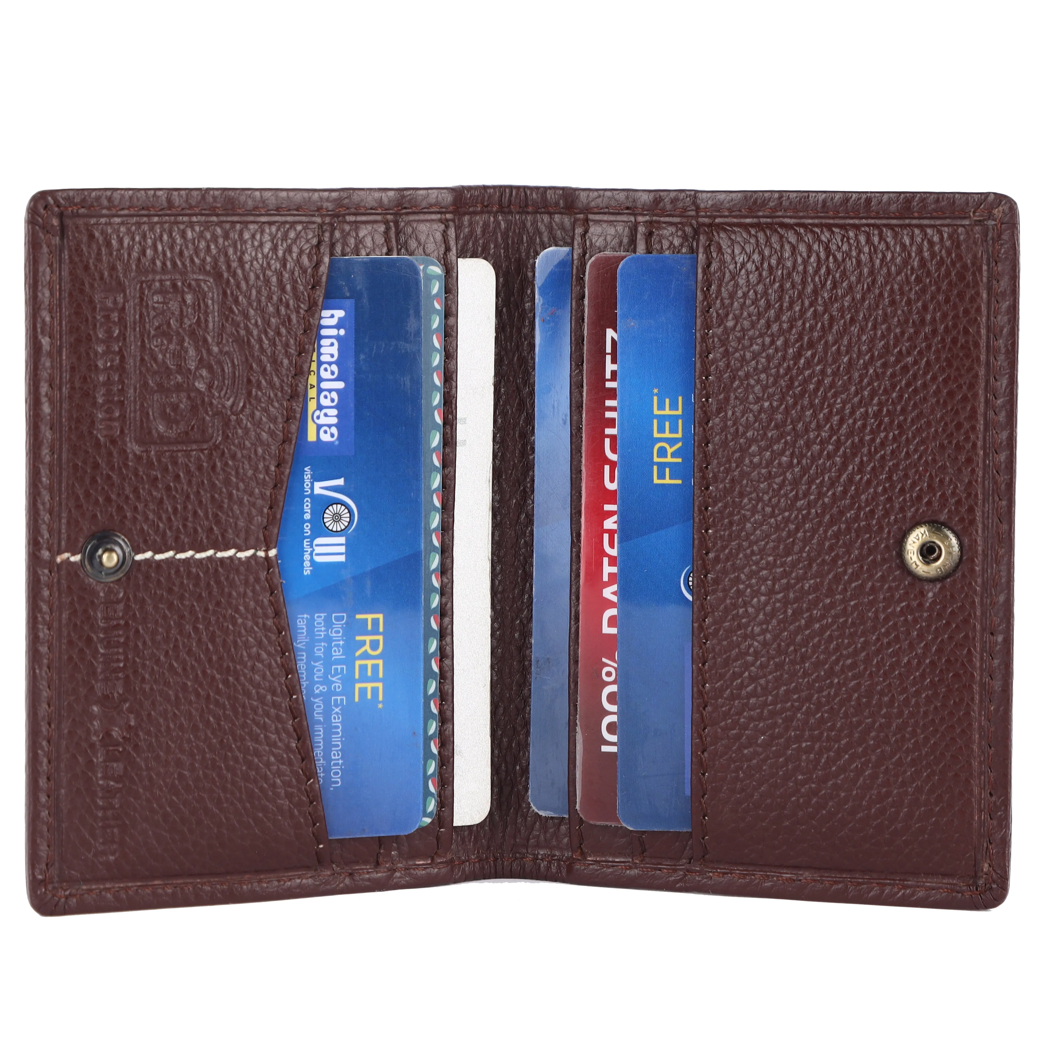 Card Holder Wallet for Men and Women - Genuine Leather - RFID Protected - 6 Slots for ATM Credit/Debit Card