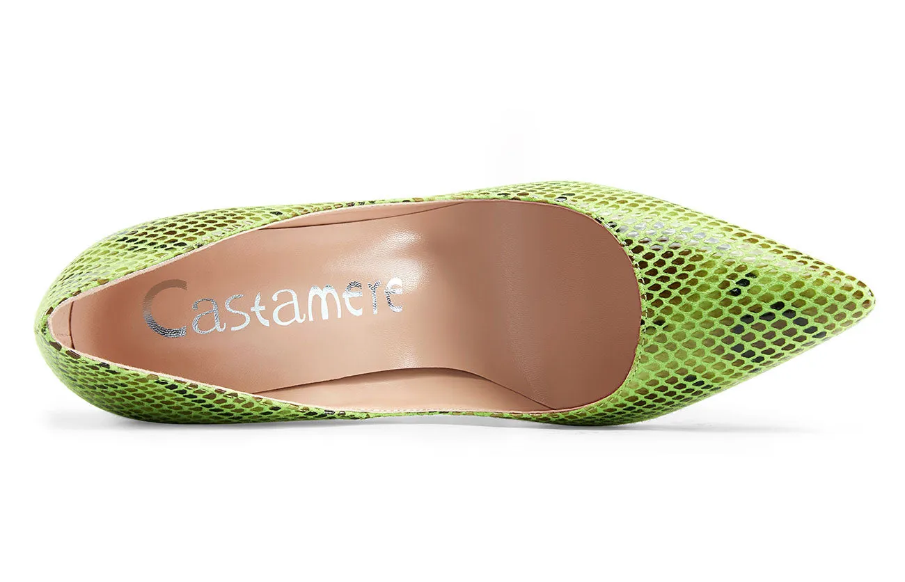 CASTAMERE Womens Sky High Heels Basic Pumps Pointed Toe Stilettos 12CM Heel Snake Shoes