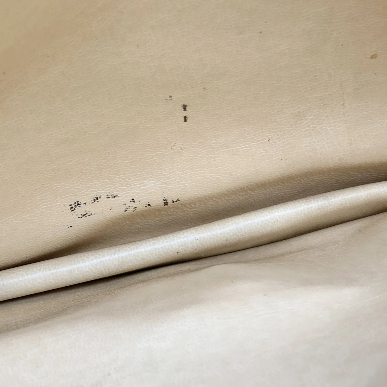 CELINE Vintage Beige Vinyl C Macadam Canvas Clutch Bag Purse