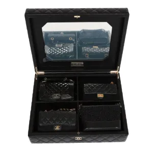 Chanel Success Story Black Lambskin Trunk Set of 4 Mini Bags