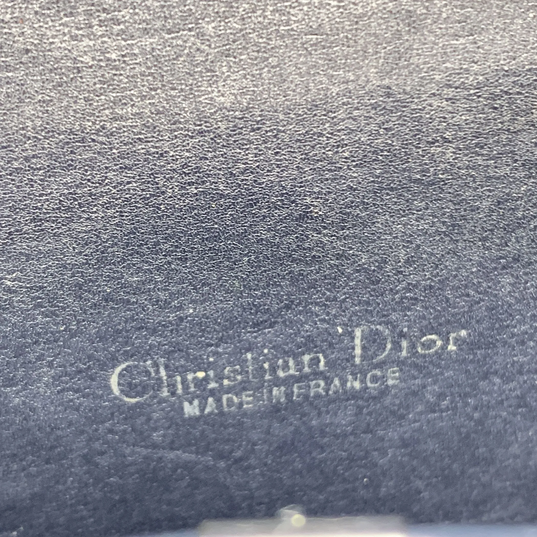 Christian Dior Vintage Blue Oblique Monogram Flap Shoulder Bag