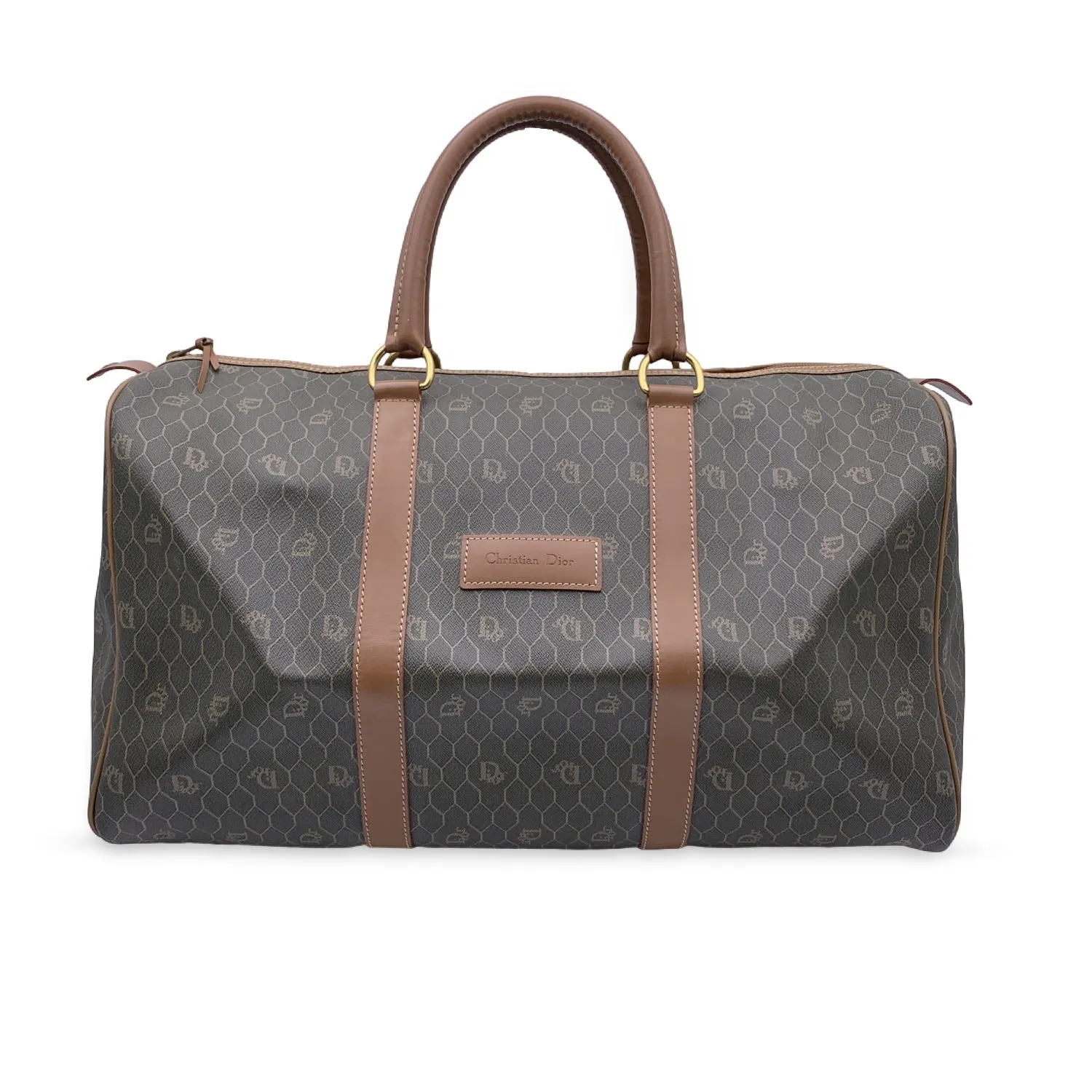 CHRISTIAN DIOR Vintage Monogram Duffle Travel Unisex Bag Handbag