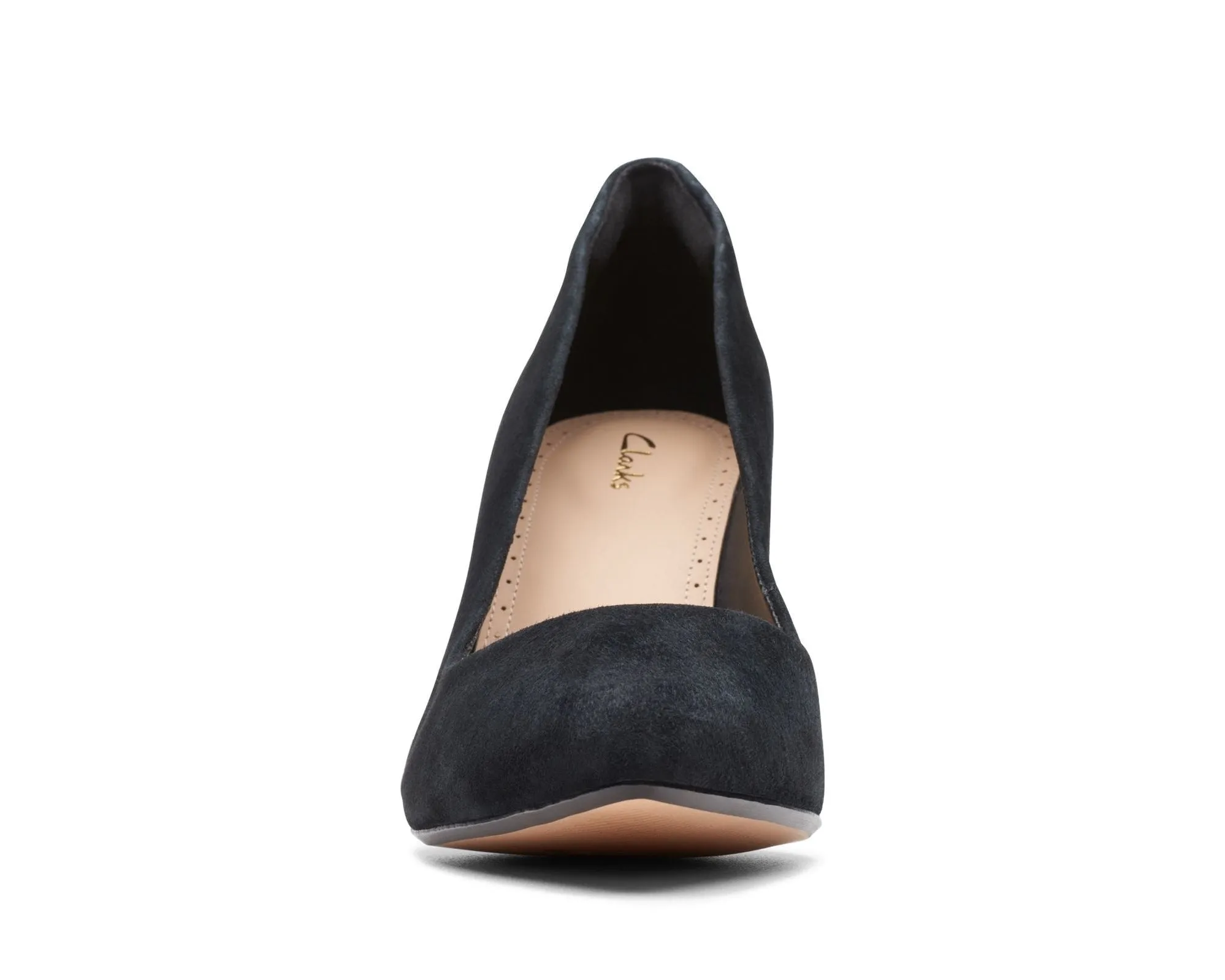 Clarks Laina Rae Black Suede - Standard Width