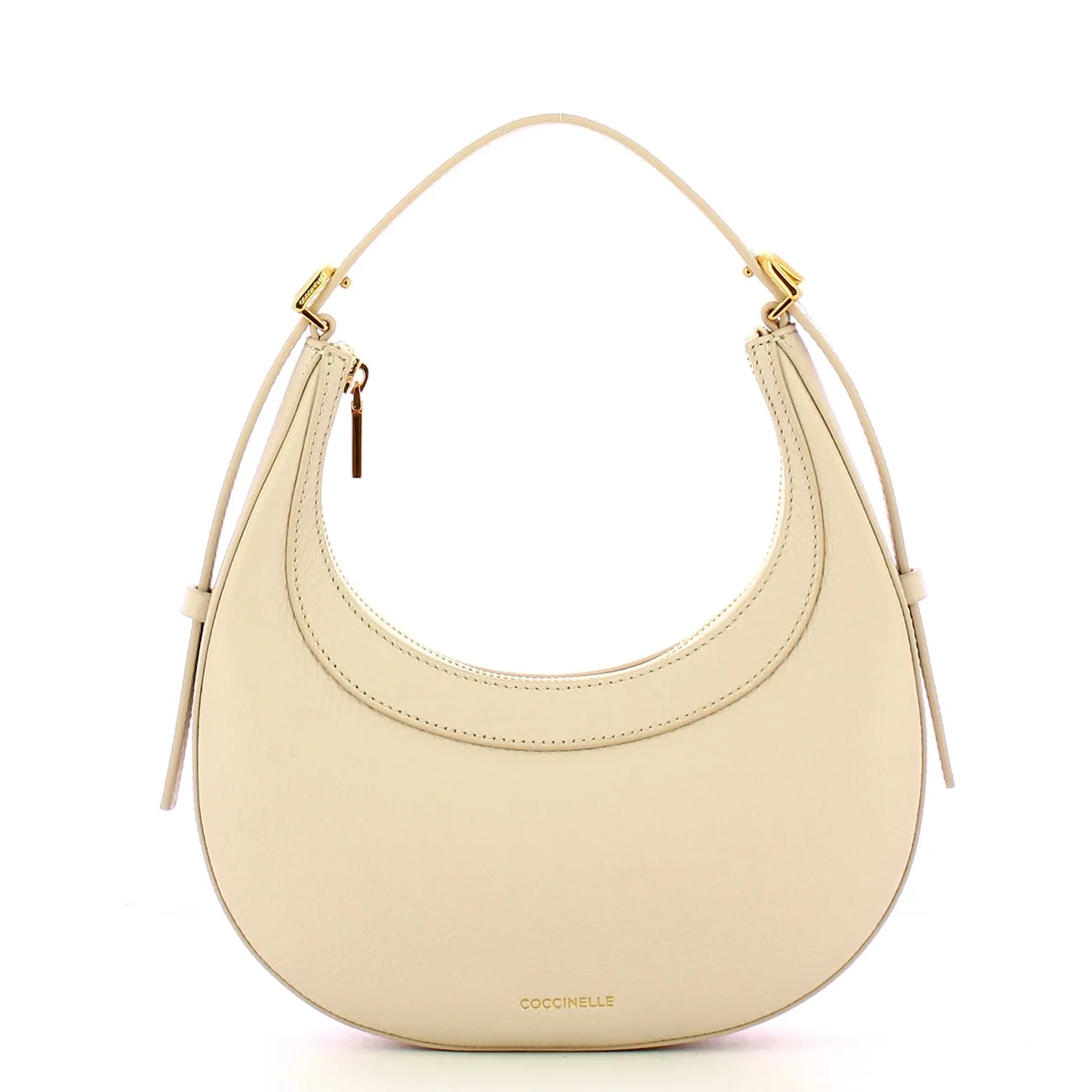 Coccinelle - Whisper Lambskin White Hobo Bag - PIP530101 - LAMBSKIN/WHITE