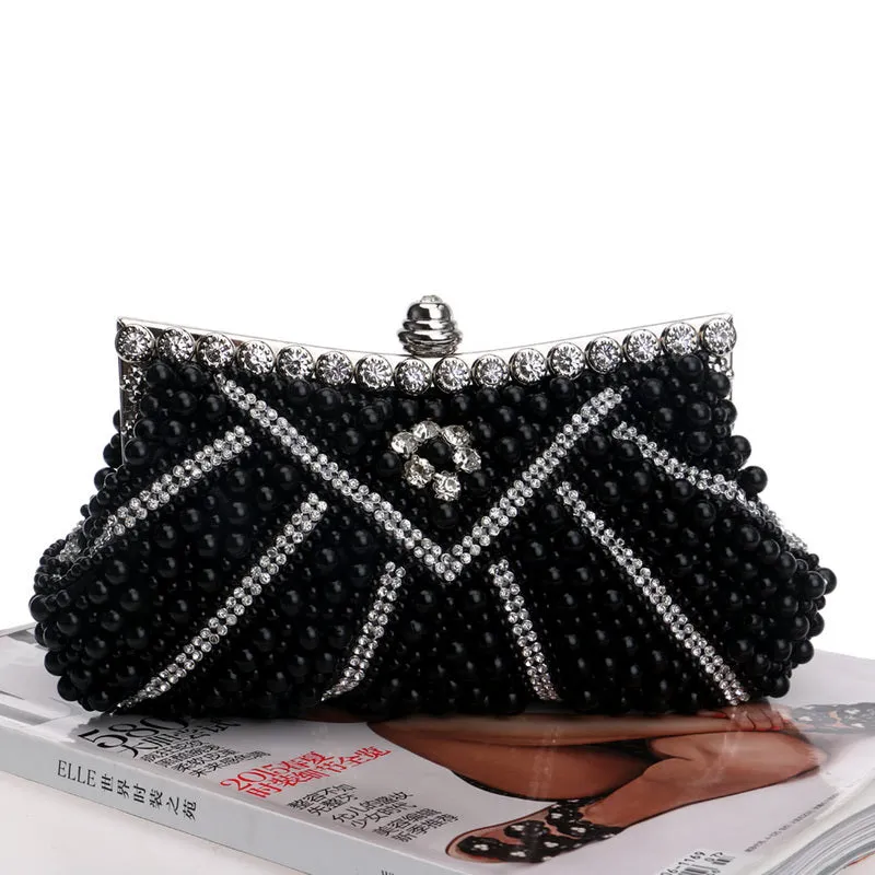 Crystal Beaded Bridal Evening Hand Bags Handmade Diamond crystal   Wedding/Party/Evening bag
