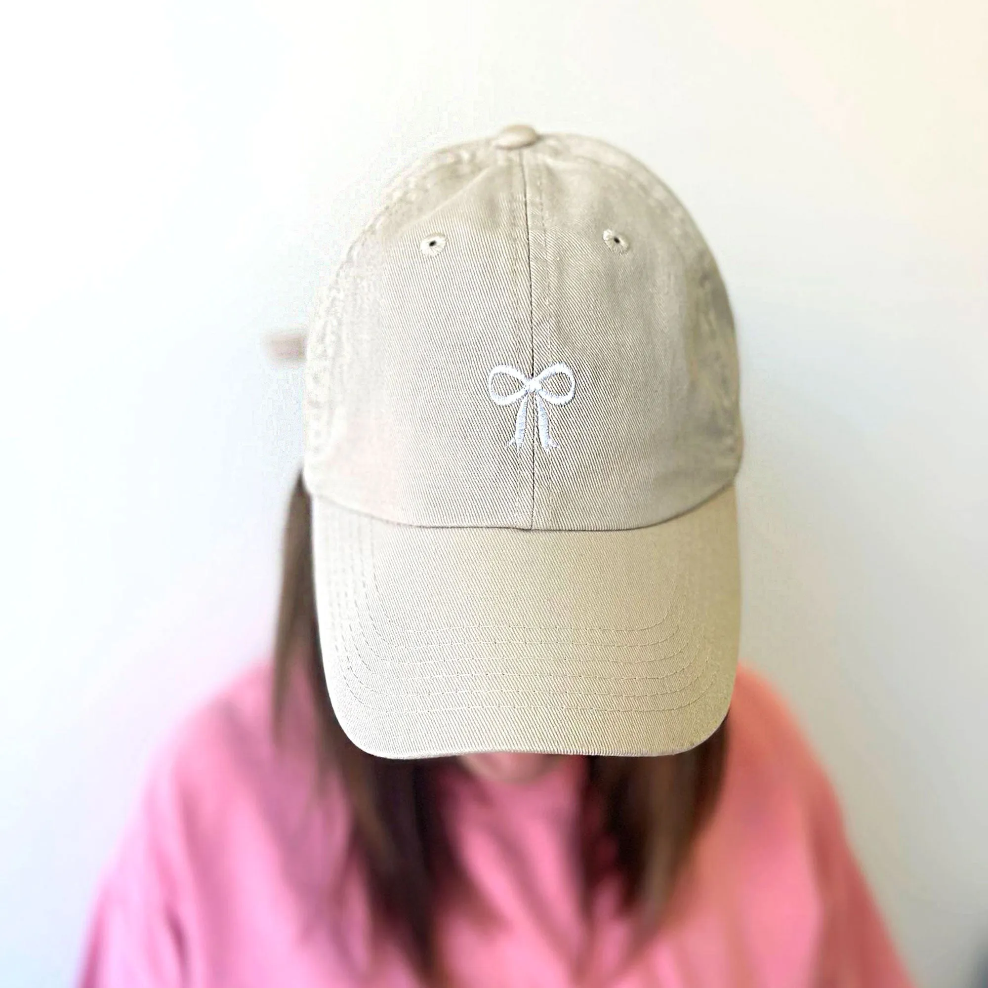 Cute Mini Bow Embroidered Baseball Cap