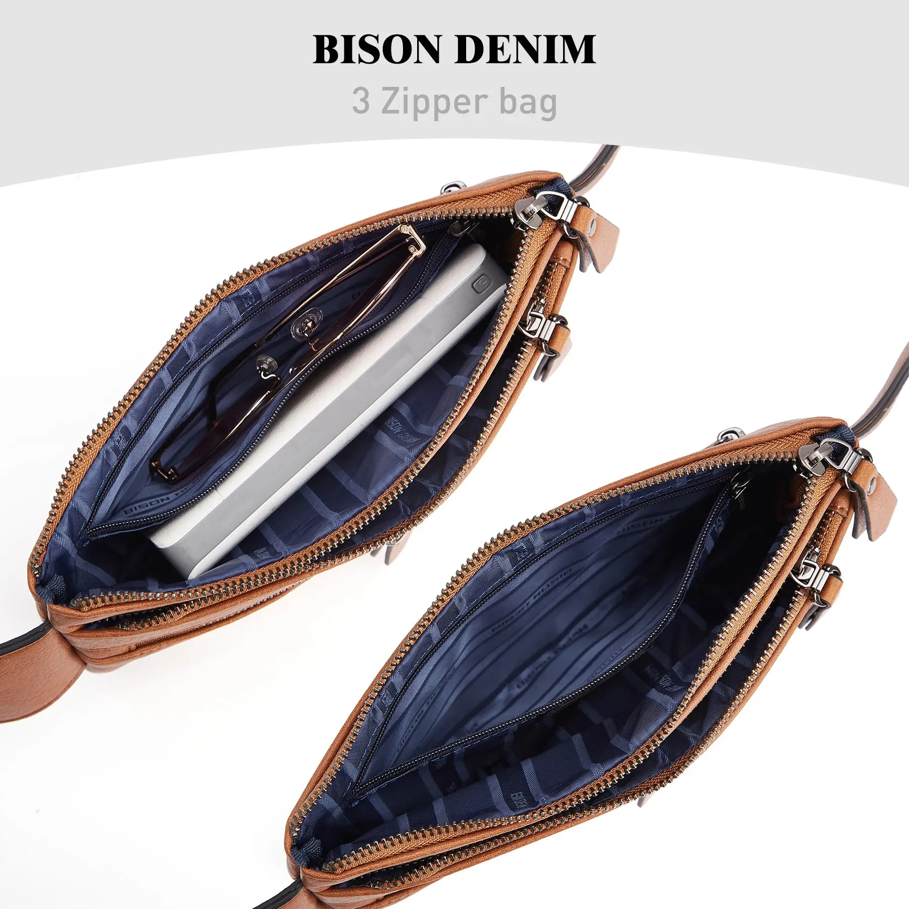 DENIM Leather Waist Bag Cell Phone Bags Men Women Travel Bag