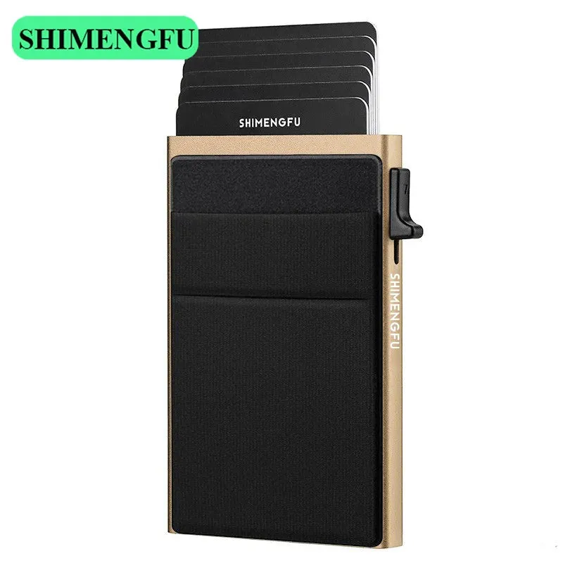 Double RFID Blocking Leather Cardholder - Antitheft Security Wallet