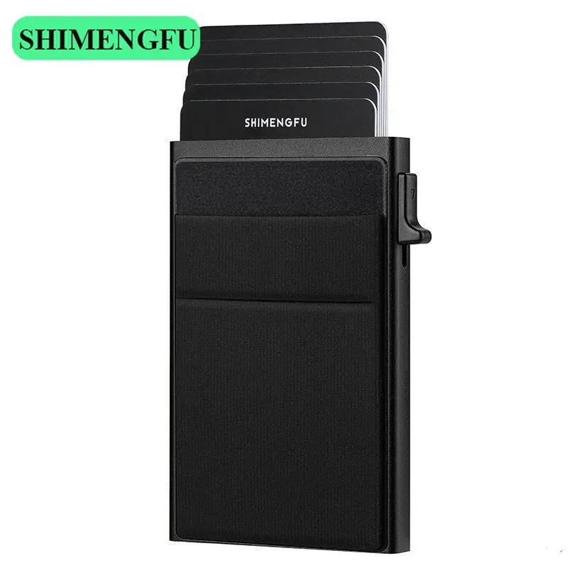 Double RFID Blocking Leather Cardholder - Antitheft Security Wallet